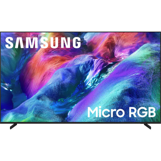smart tv Samsung modelo Micro RGB, vista frontal colorido