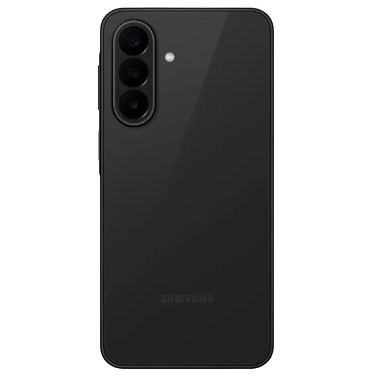 teléfono Samsung negro, vista trasera, elegante y moderno