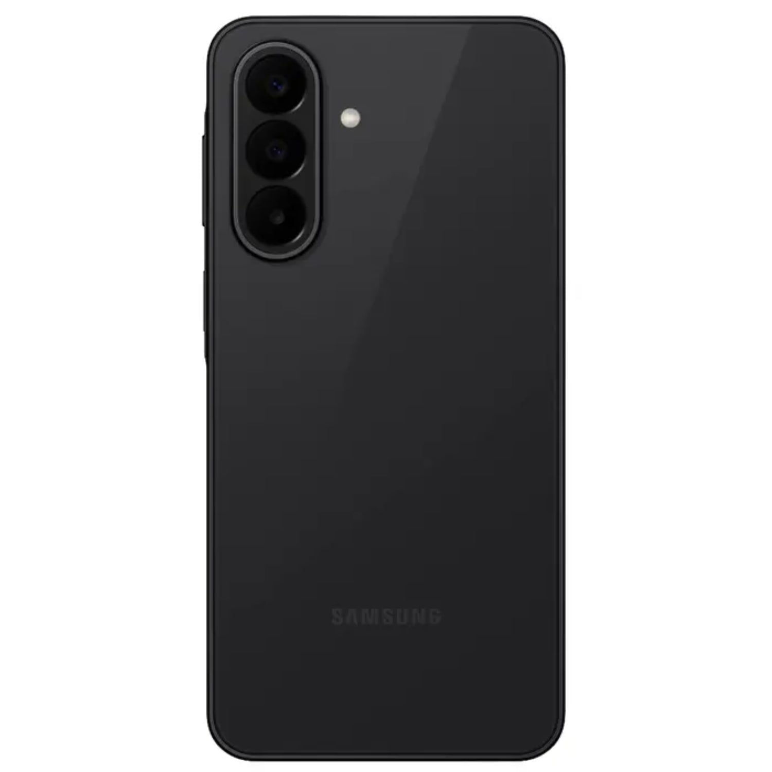 teléfono Samsung negro, vista trasera, elegante y moderno
