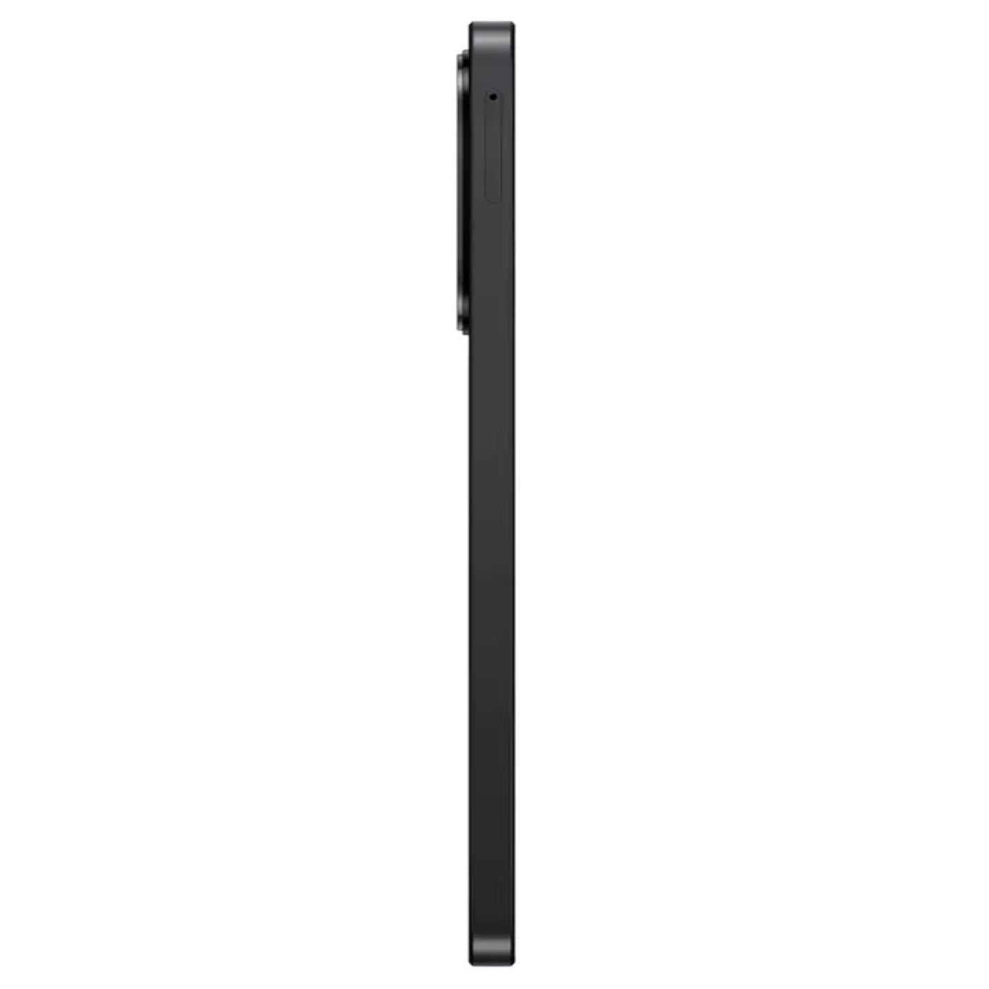 Samsung teléfono inteligente negro, vista lateral, minimalista