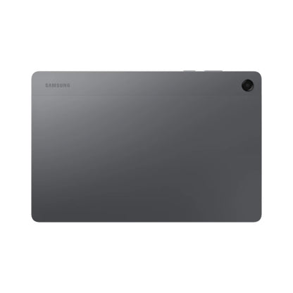 Tablet Samsung gris vista trasera, ideal para entretenimiento y trabajo