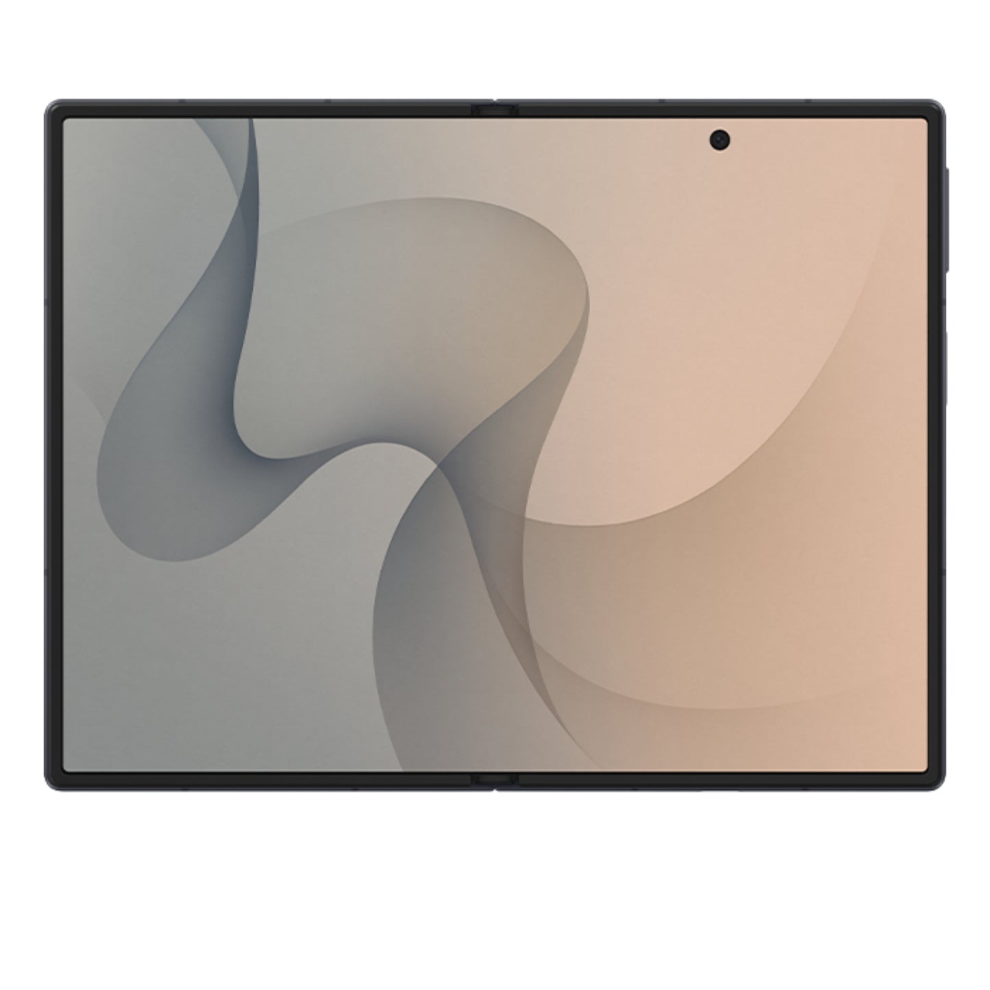 Tableta Samsung gris, vista frontal, diseño moderno y elegante