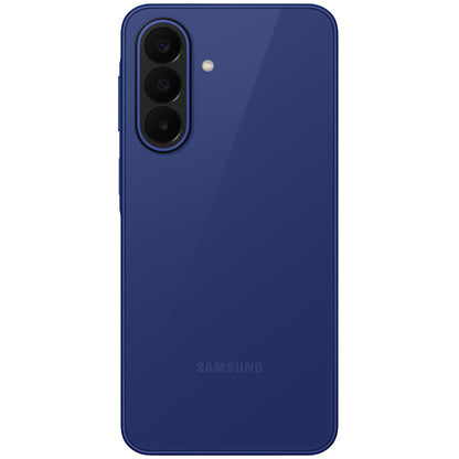 Samsung teléfono azul trasera, vista general del dispositivo
