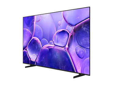 Televisor Samsung 85 pulgadas 4K, pantalla frontal con diseño moderno