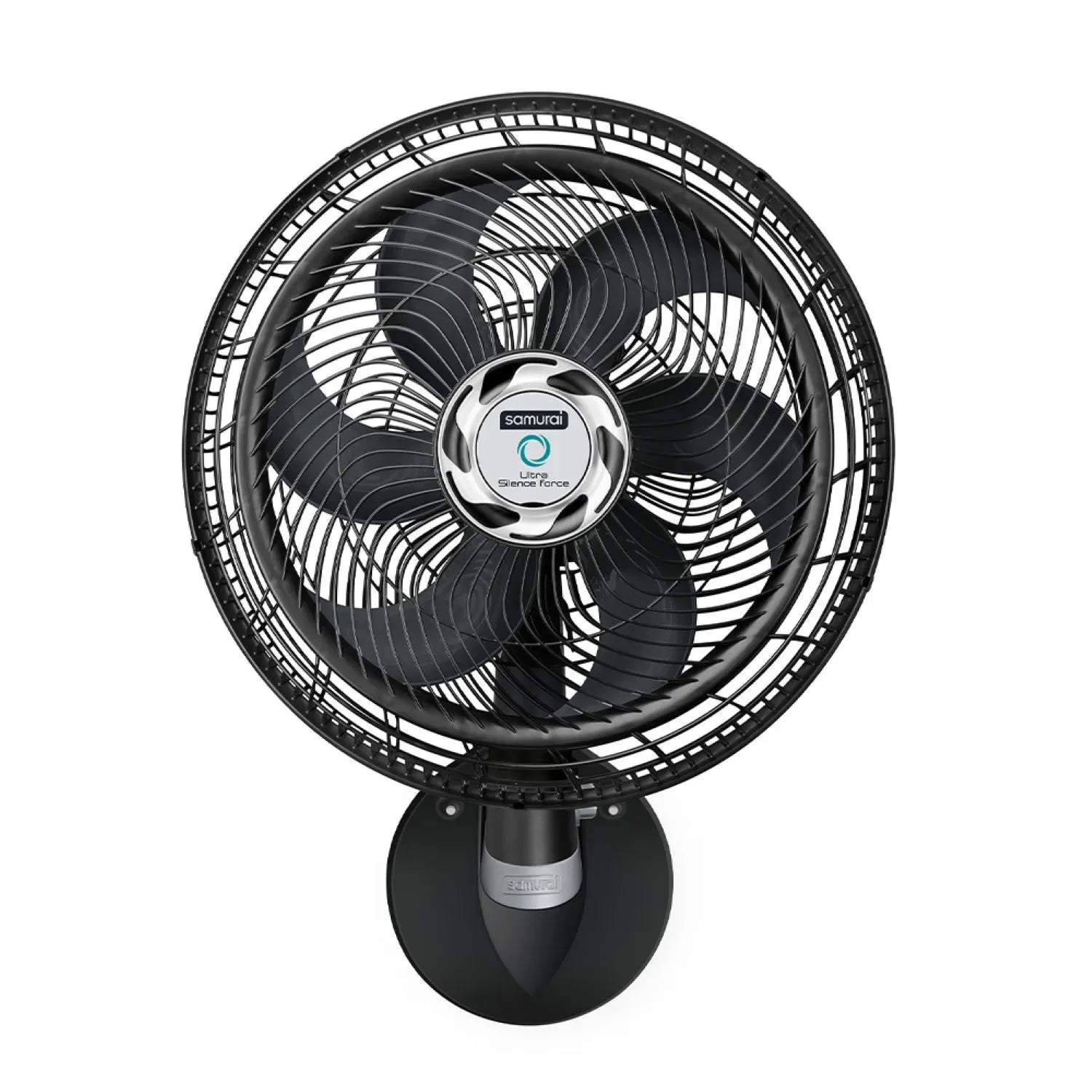 Ventilador de pared silencioso SAMURAI LL0104 en color negro con diseño moderno y aspas de alta eficiencia