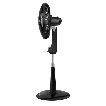 Ventilador pedestal 18 pulgadas SAMURAI color negro con base estable y diseño moderno