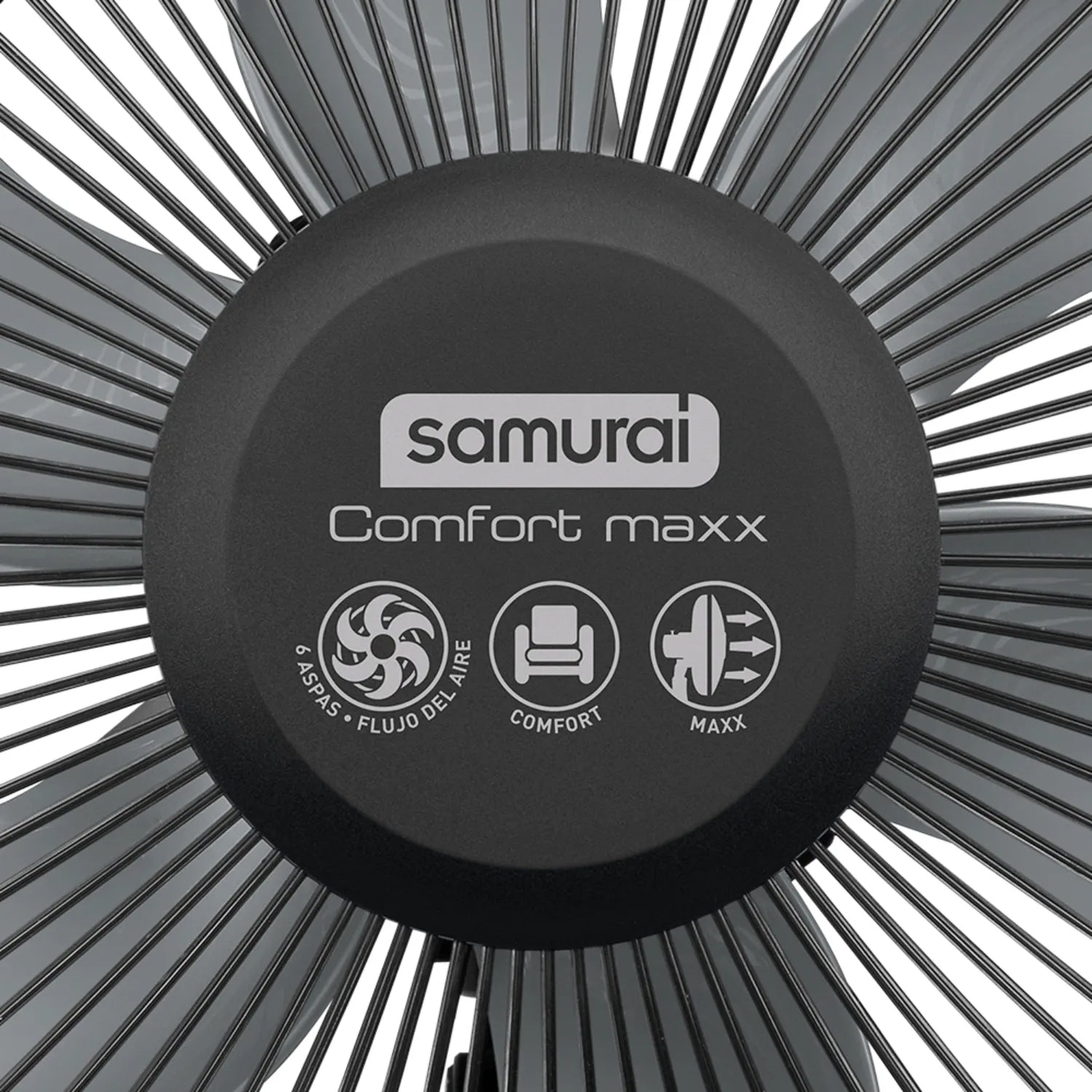 Ventilador pedestal 18 pulgadas Samurai Comfort Maxx con 6 aspas para flujo de aire óptimo