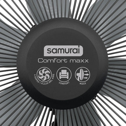 Ventilador pedestal 18 pulgadas Samurai Comfort Maxx con 6 aspas para flujo de aire óptimo