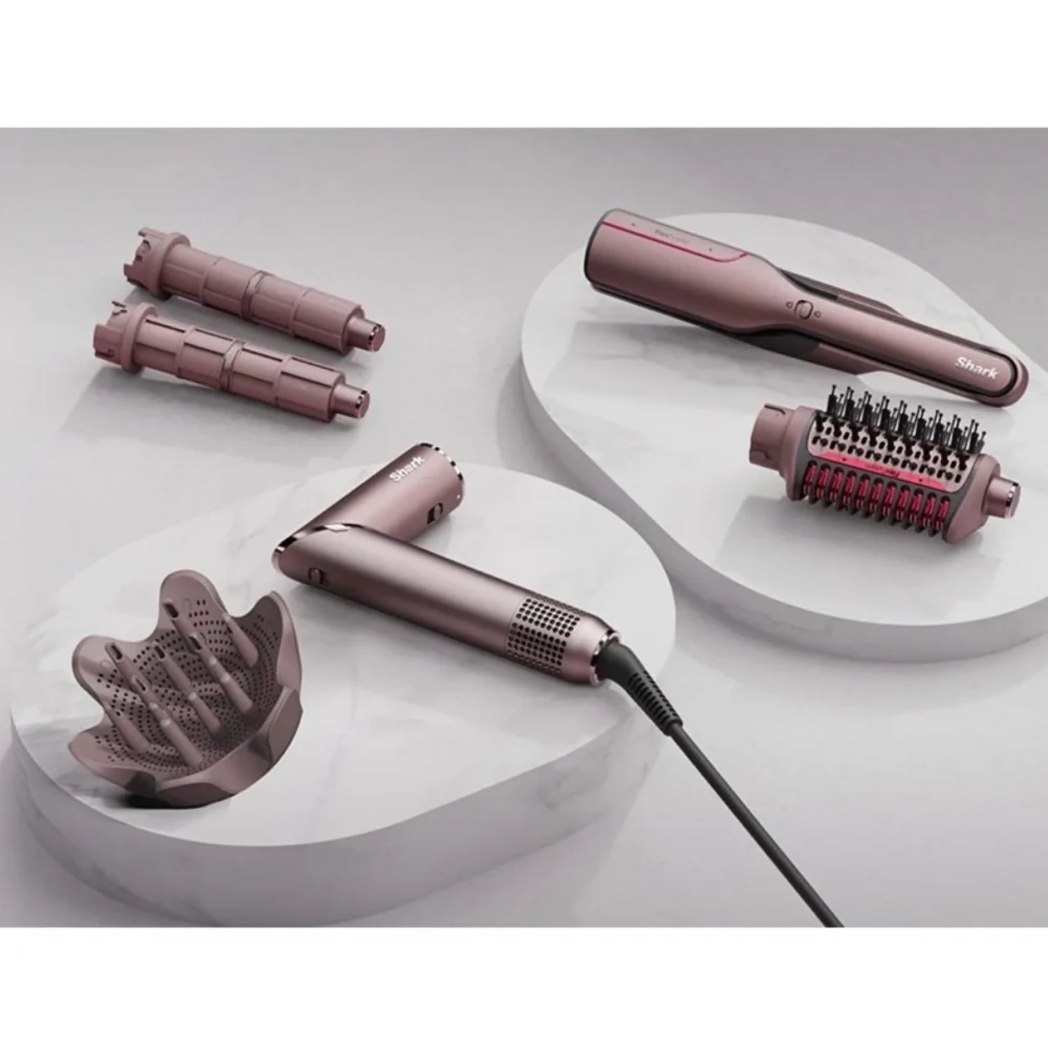 Multiestilizador Shark FlexFusion HD642S con accesorios para crear diferentes peinados fácilmente