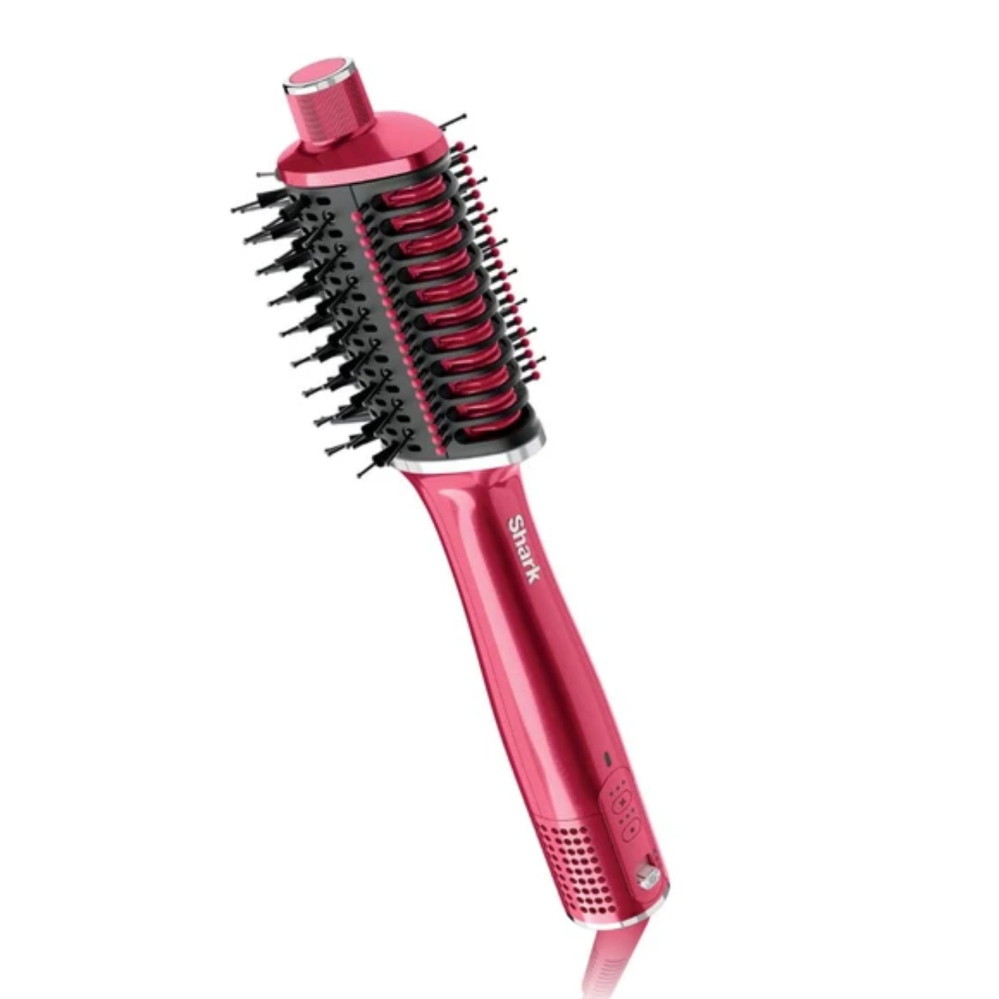 Secador rojo modelo SHARK, vista lateral, ideal para peinados rápidos