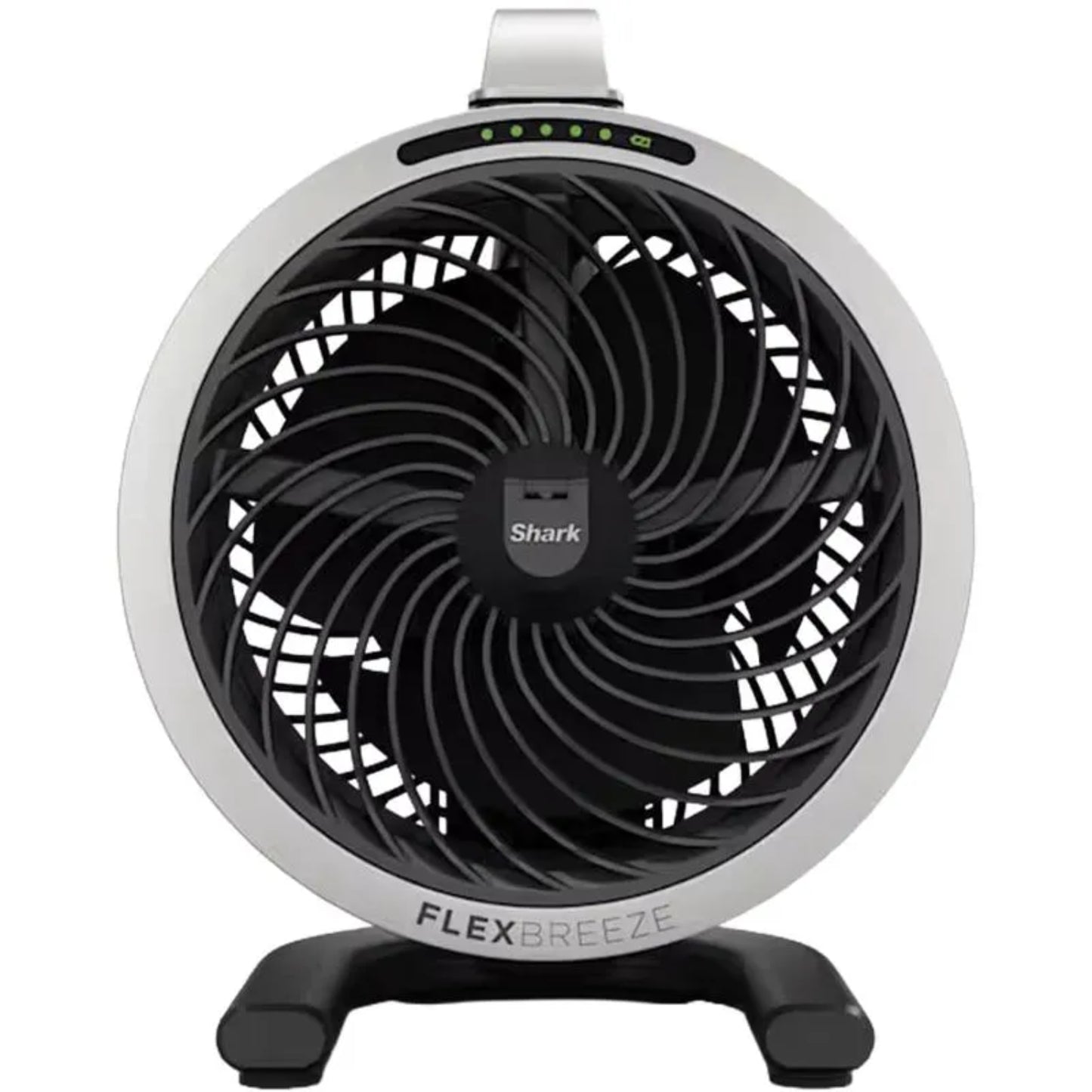 Ventilador Shark FlexBreeze frontal, diseño compacto y moderno, ideal para espacios pequeños
