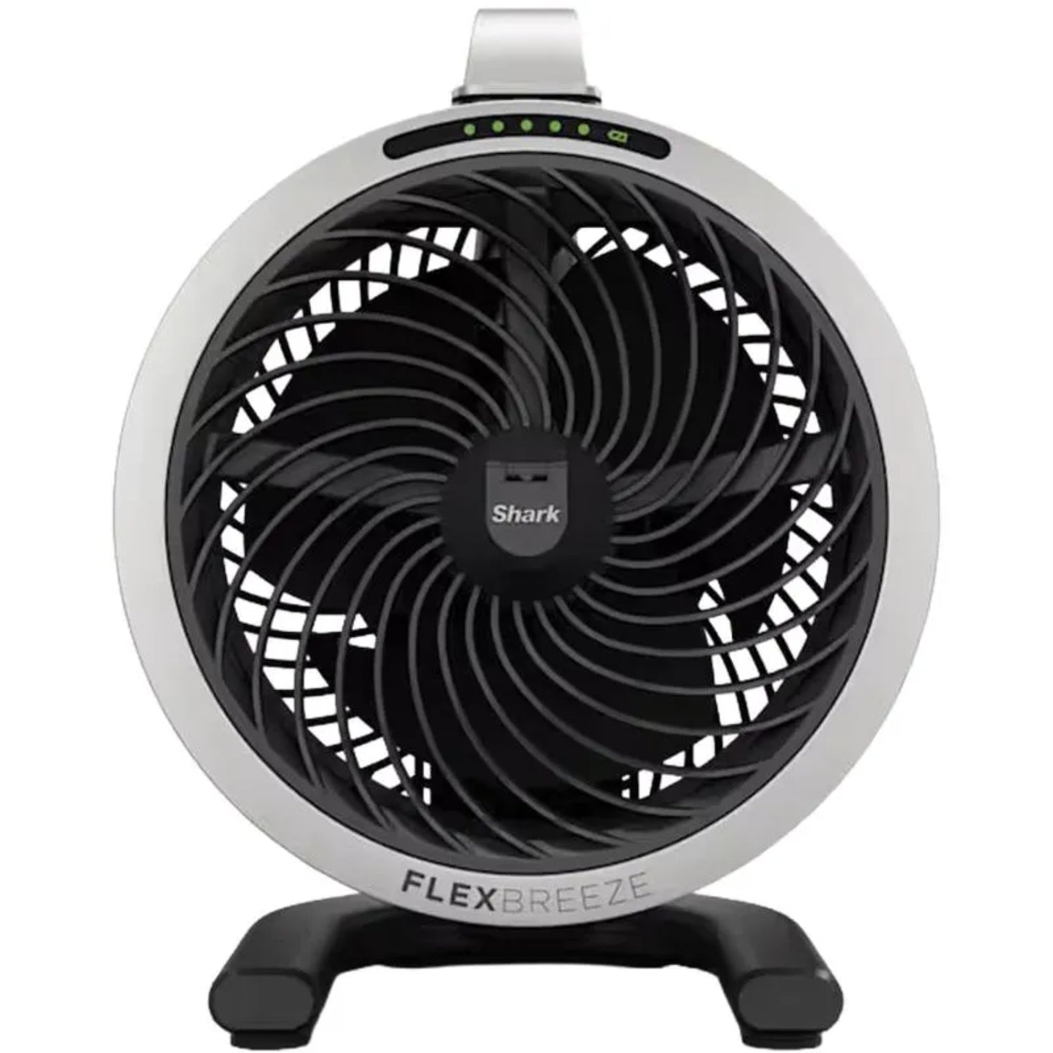 Ventilador Shark FlexBreeze frontal, diseño compacto y moderno, ideal para espacios pequeños