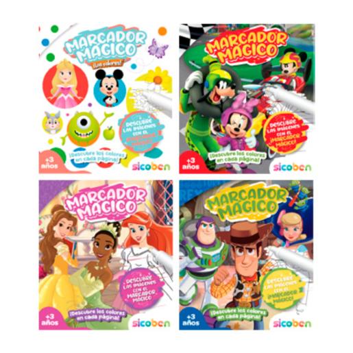 Libros Marcador Mágico de SICOBEN, colores vivos, para niños mayores de 3 años