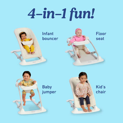 Silla multifuncional Graco en diferentes posiciones, baby jumper y asiento para bebés
