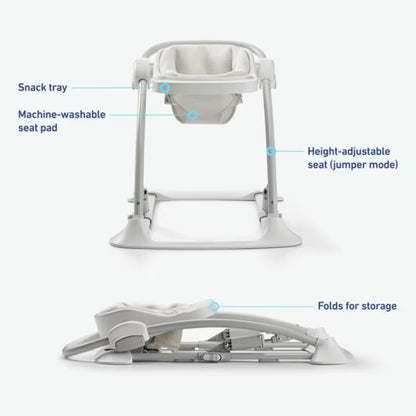 Silla alta Graco blanca con bandeja, asiento lavable y modo ajustable
