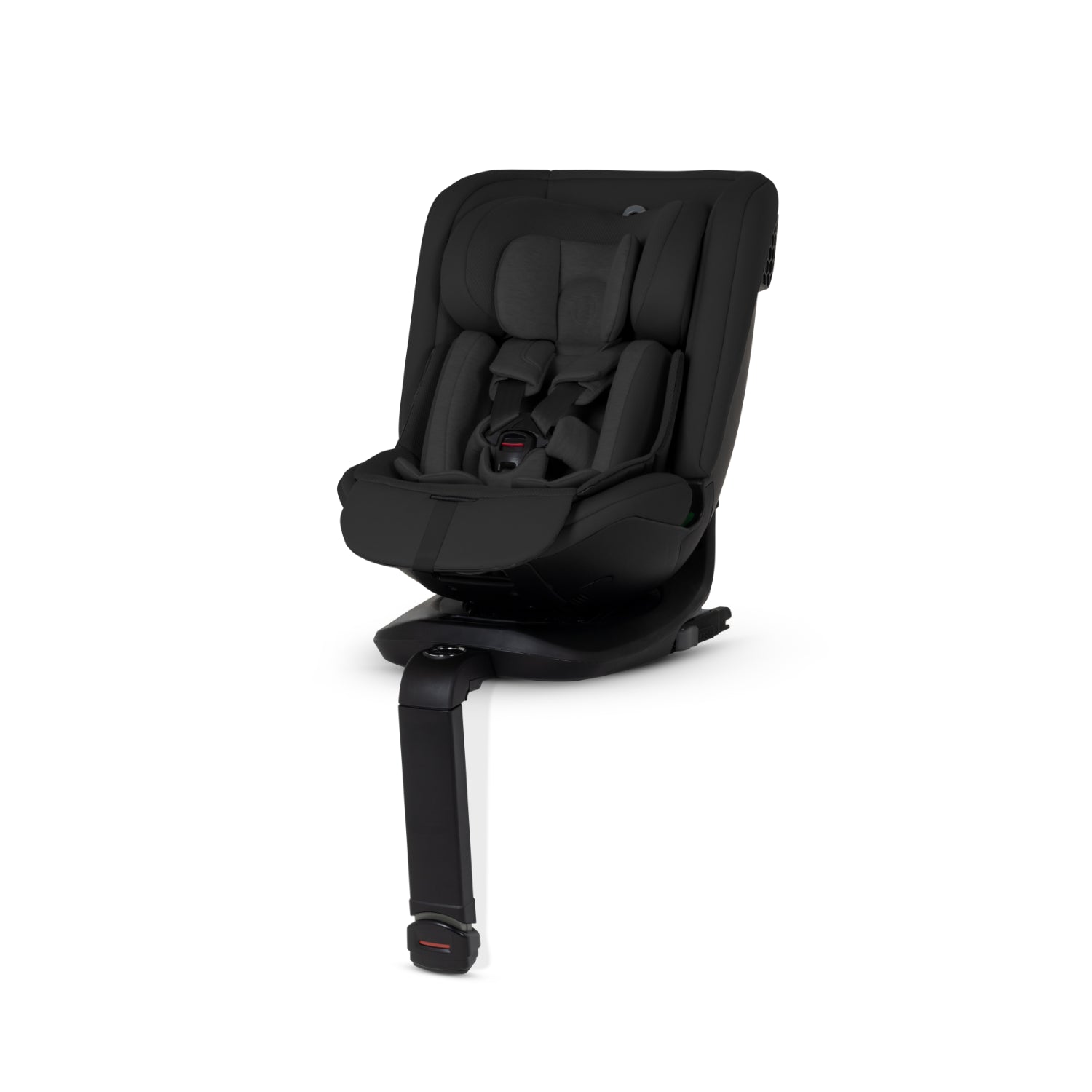 Silla de carro negra de SILVER CROSS perfil frontal, seguridad y comodidad para niños