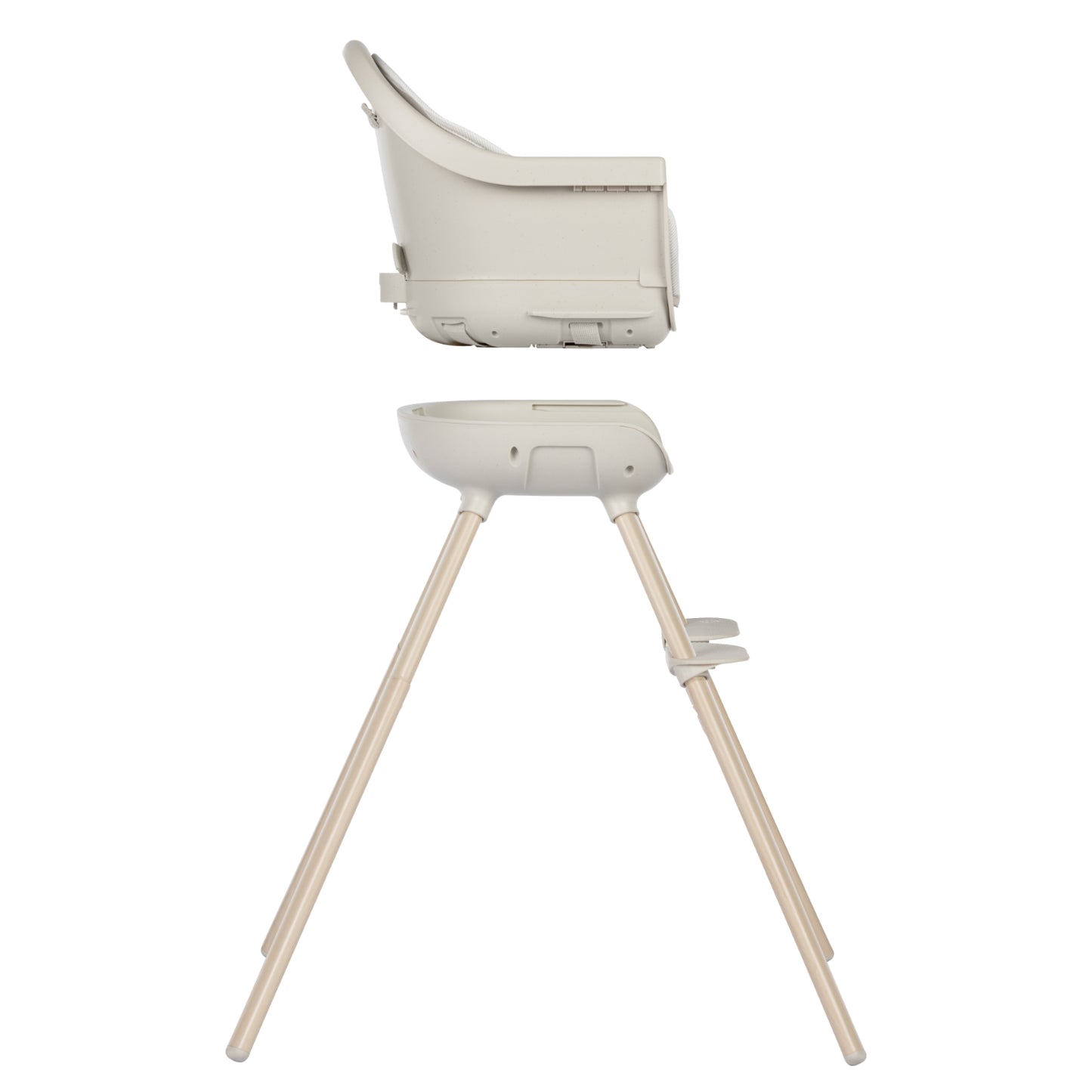 Silla de comer Maxicosi blanca lateral, ideal para alimentación infantil