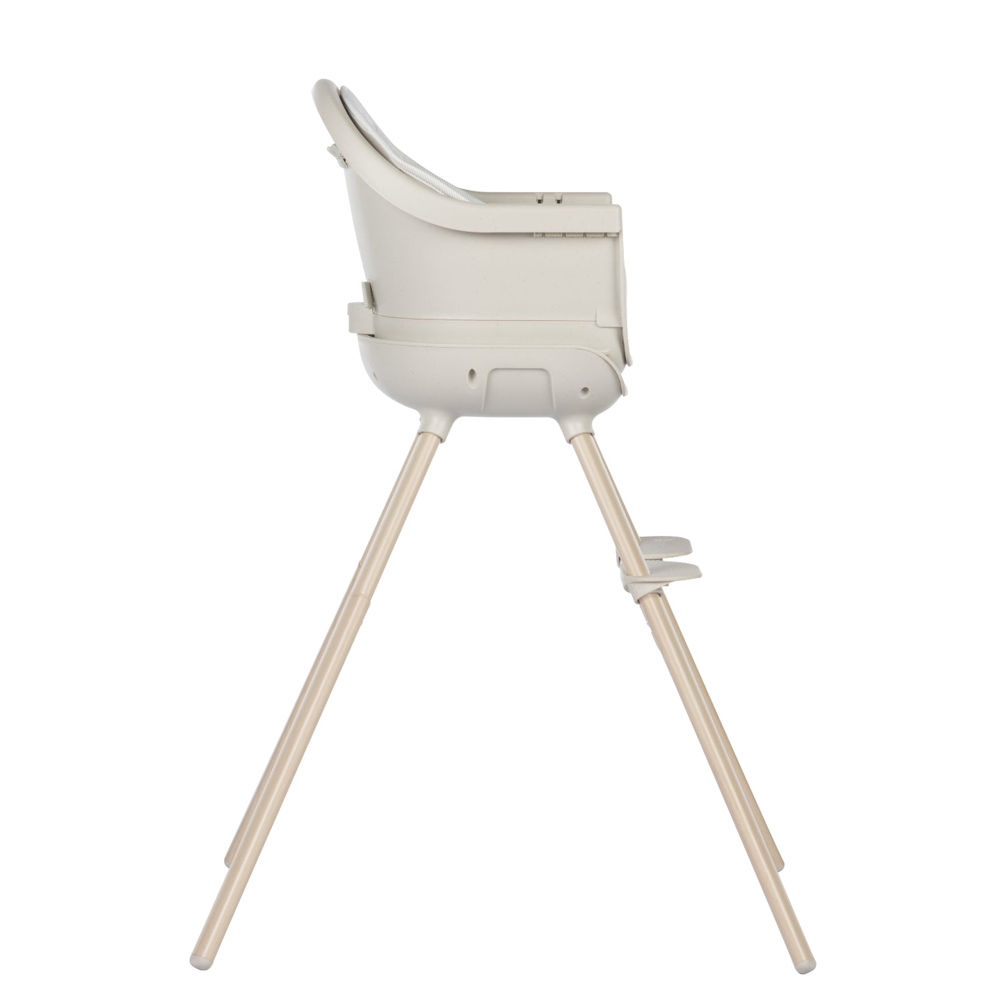 Silla de comer Maxi Cosi blanca lateral, en ambiente moderno