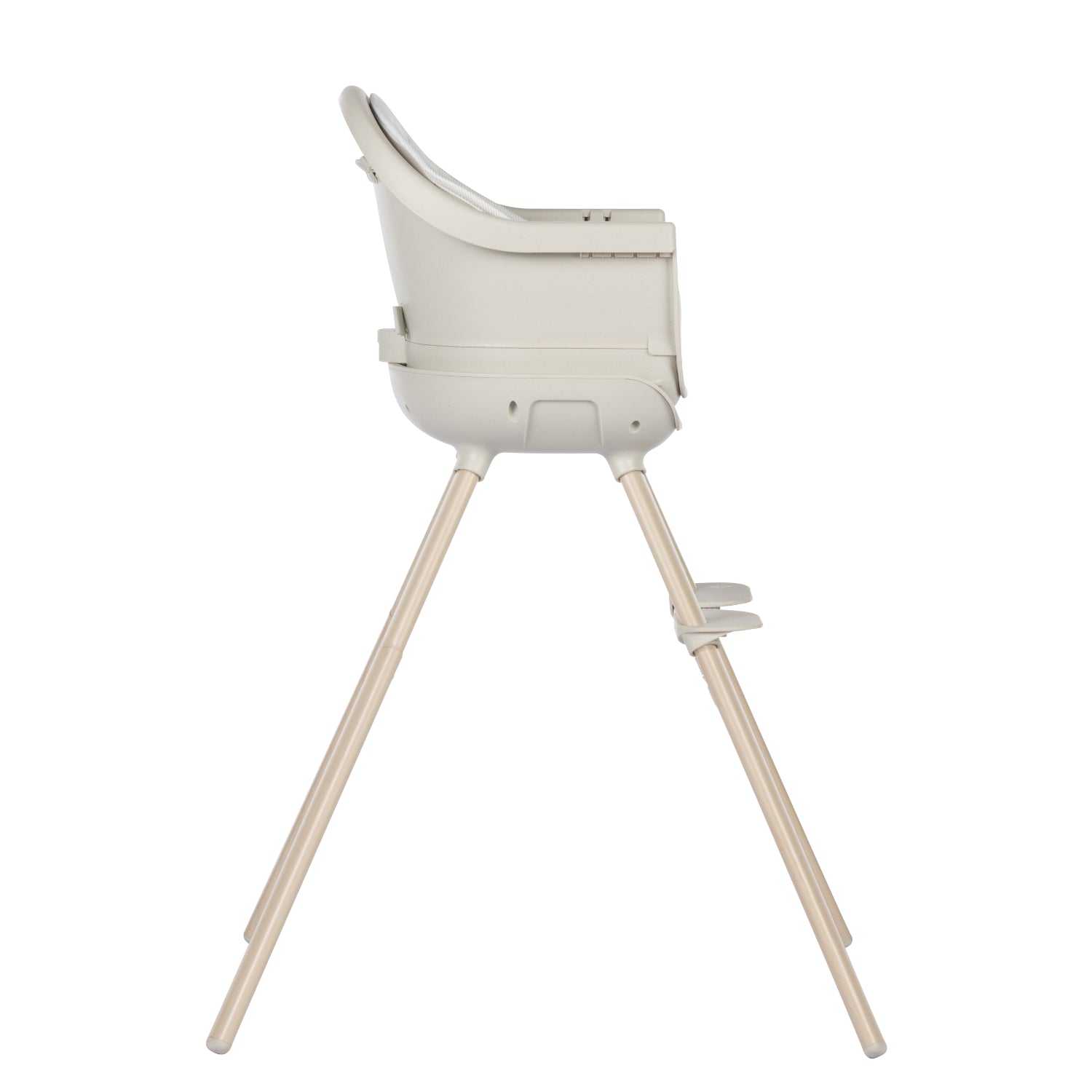 Silla de comer Maxi Cosi blanca lateral, en ambiente moderno