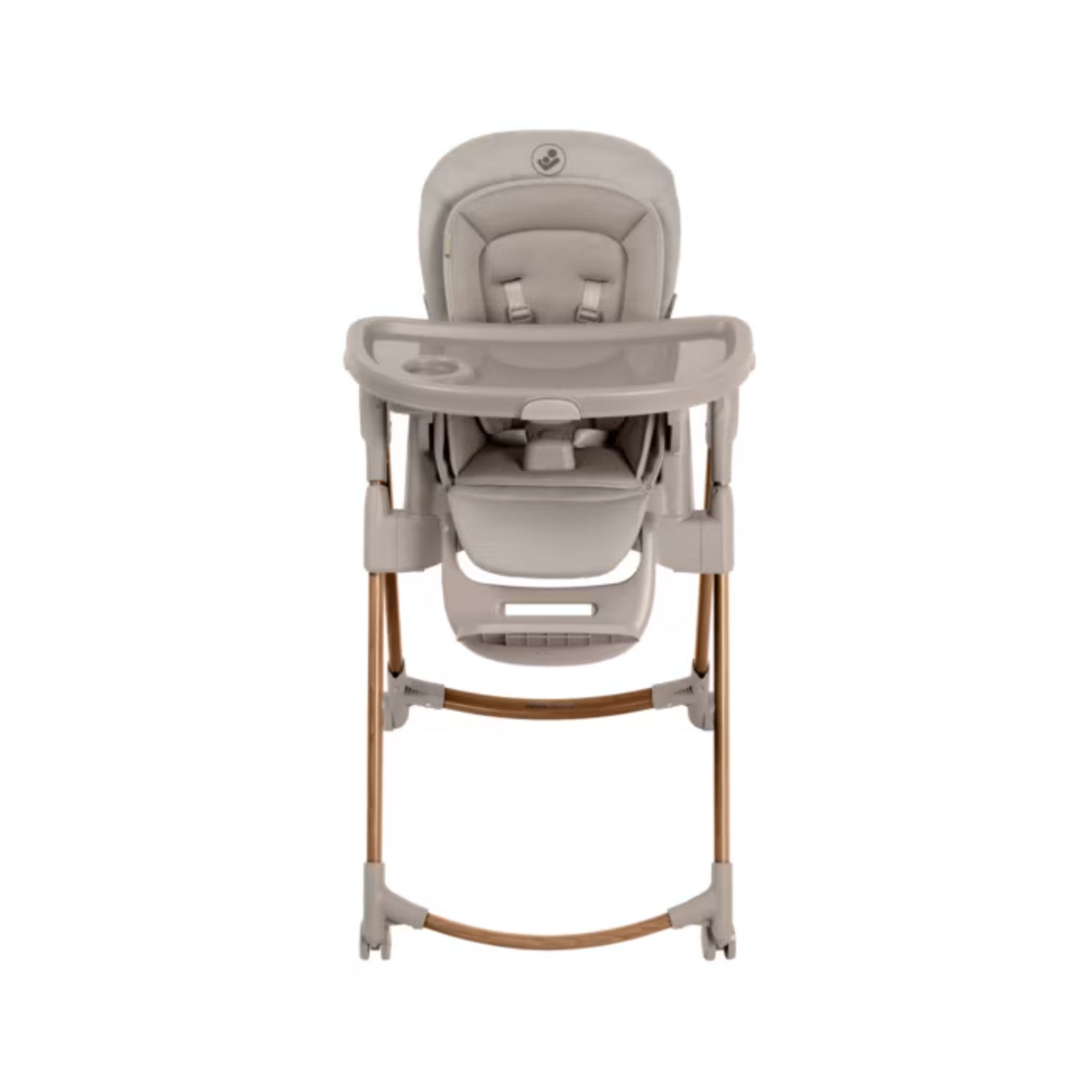 Silla de comer Maxi Cosi gris, frontal con bandeja, ideal para bebés