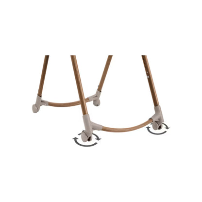 Silla de comer MAXI COSI con ruedas giratorias, vista inferior, diseño moderno