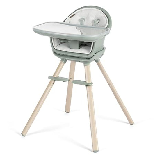 Silla de comer verde claro, vista lateral, muebles modernos