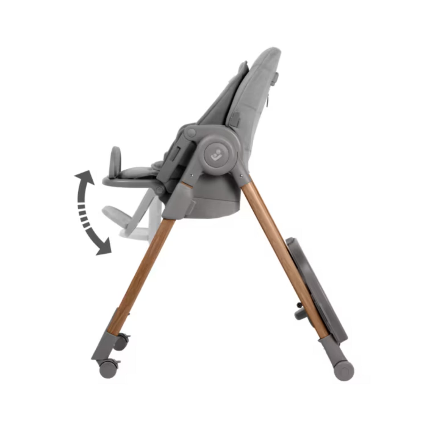 Silla MAXI COSI gris de lado, diseño moderno y funcional para bebés