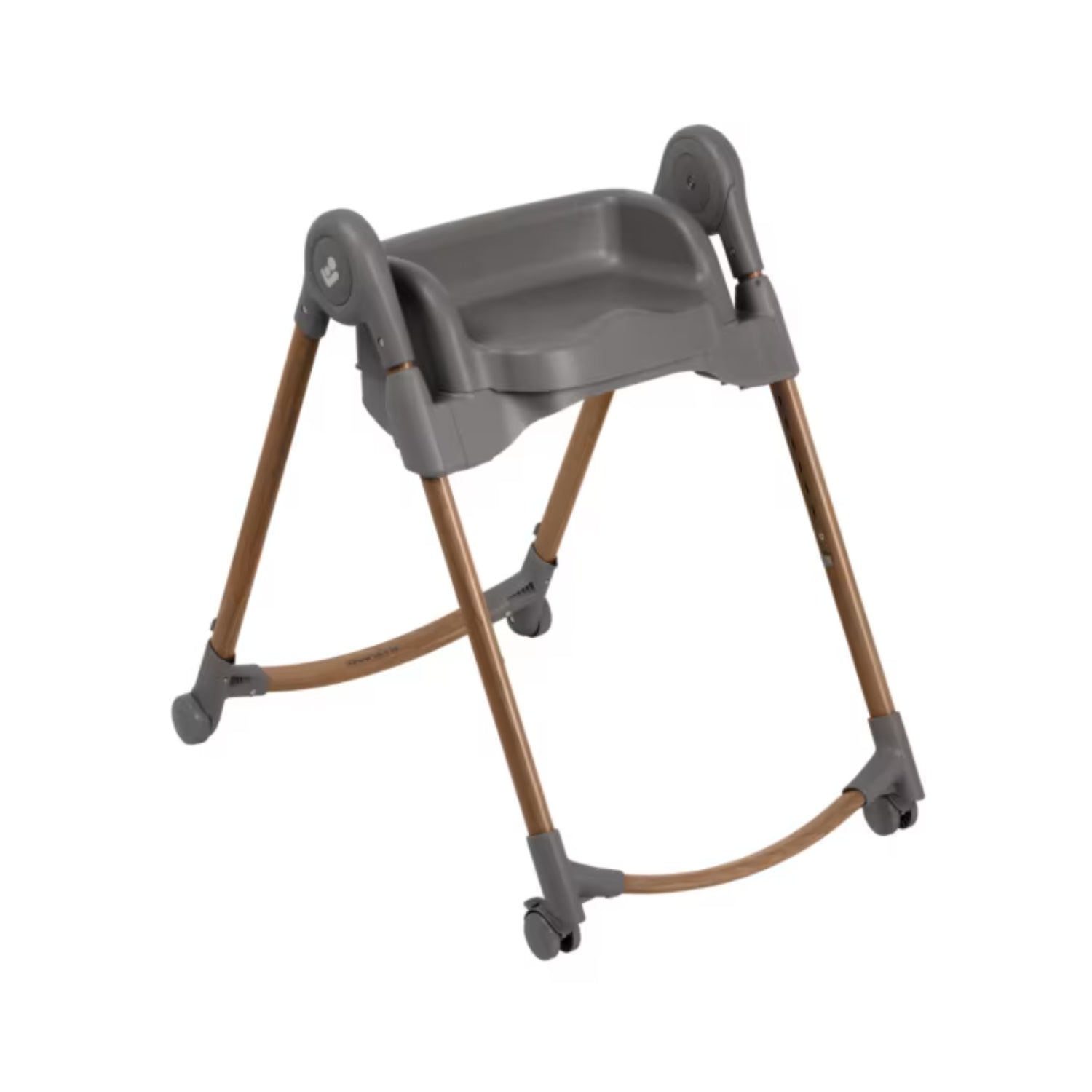 Silla Maxi Cosi gris frontal, asiento infantil con ruedas