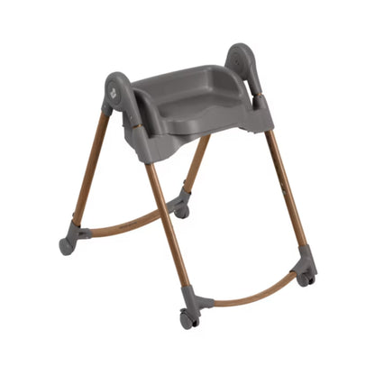 Silla Maxi Cosi gris frontal, asiento infantil con ruedas