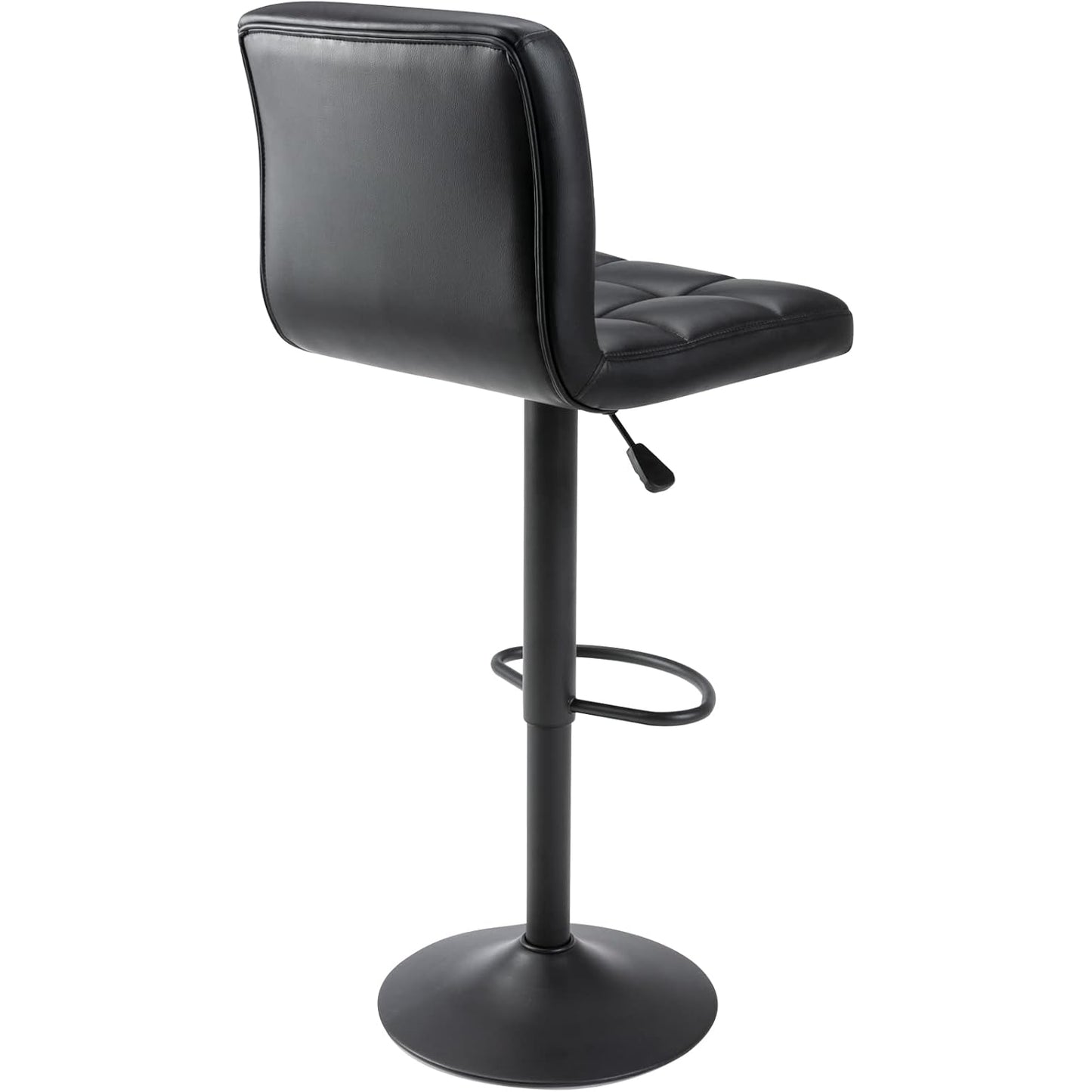 silla para bar negra, vista trasera, diseño elegante y moderno