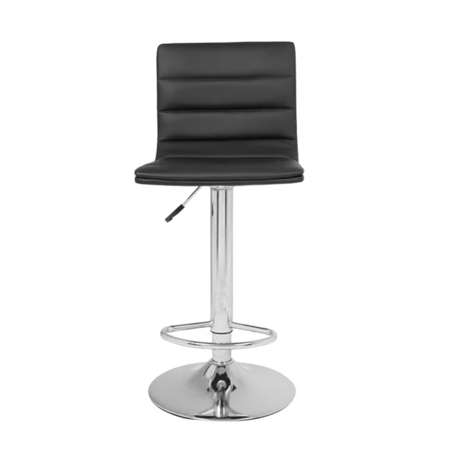 silla para bar negra, vista frontal, diseño moderno y elegante
