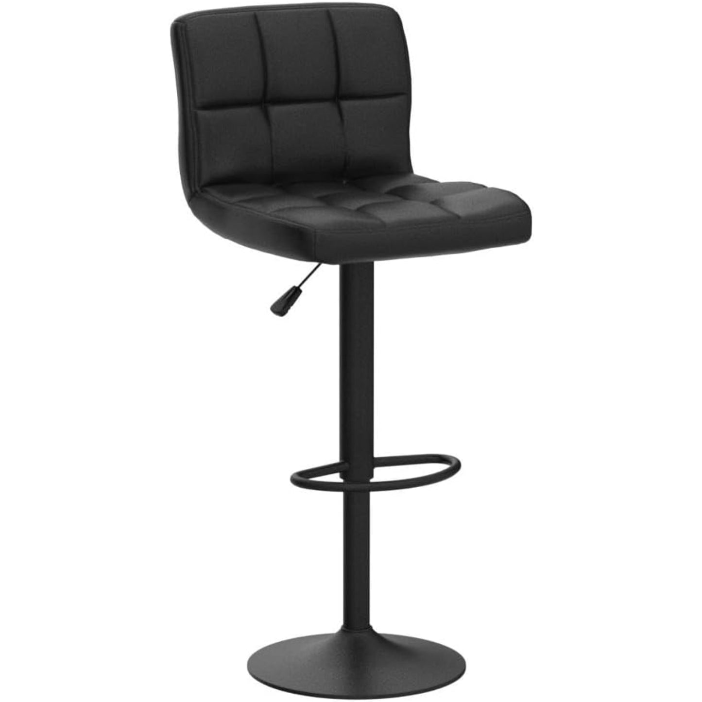 Silla para bar negra, de altura ajustable, con diseño moderno y cómodo