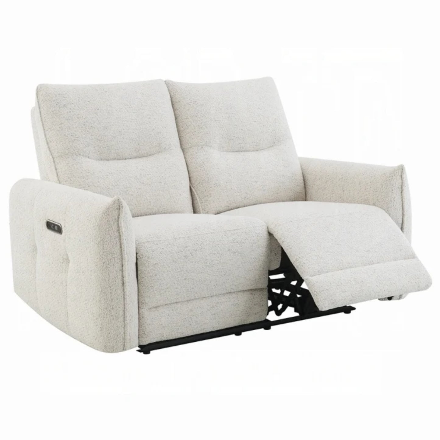 Sillon reclinable blanco, vista lateral, sala de estar elegante