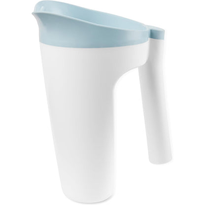 jarrón blanco y azul de SKIP*HOP, vista lateral, diseño moderno