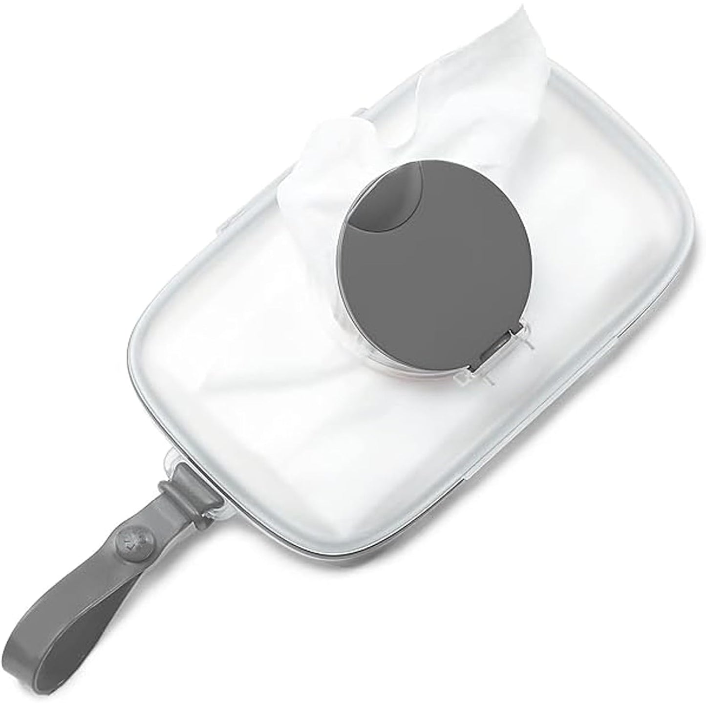 Estuche gris SKIP*HOP con pañuelos húmedos para uso diario