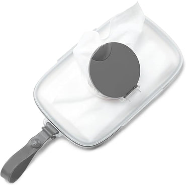 Estuche gris SKIP*HOP con pañuelos húmedos para uso diario