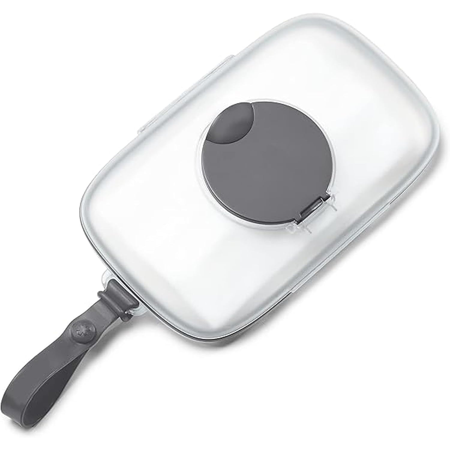 Estuche transparente SKIP*HOP gris, vista frontal, ideal para organización