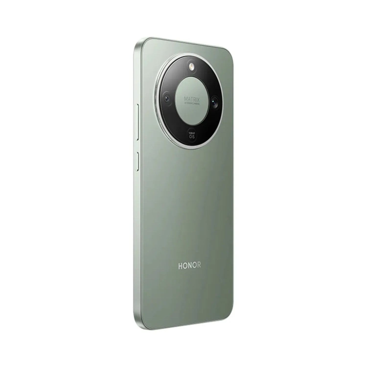 smartphone honor color verde, vista lateral, diseño moderno