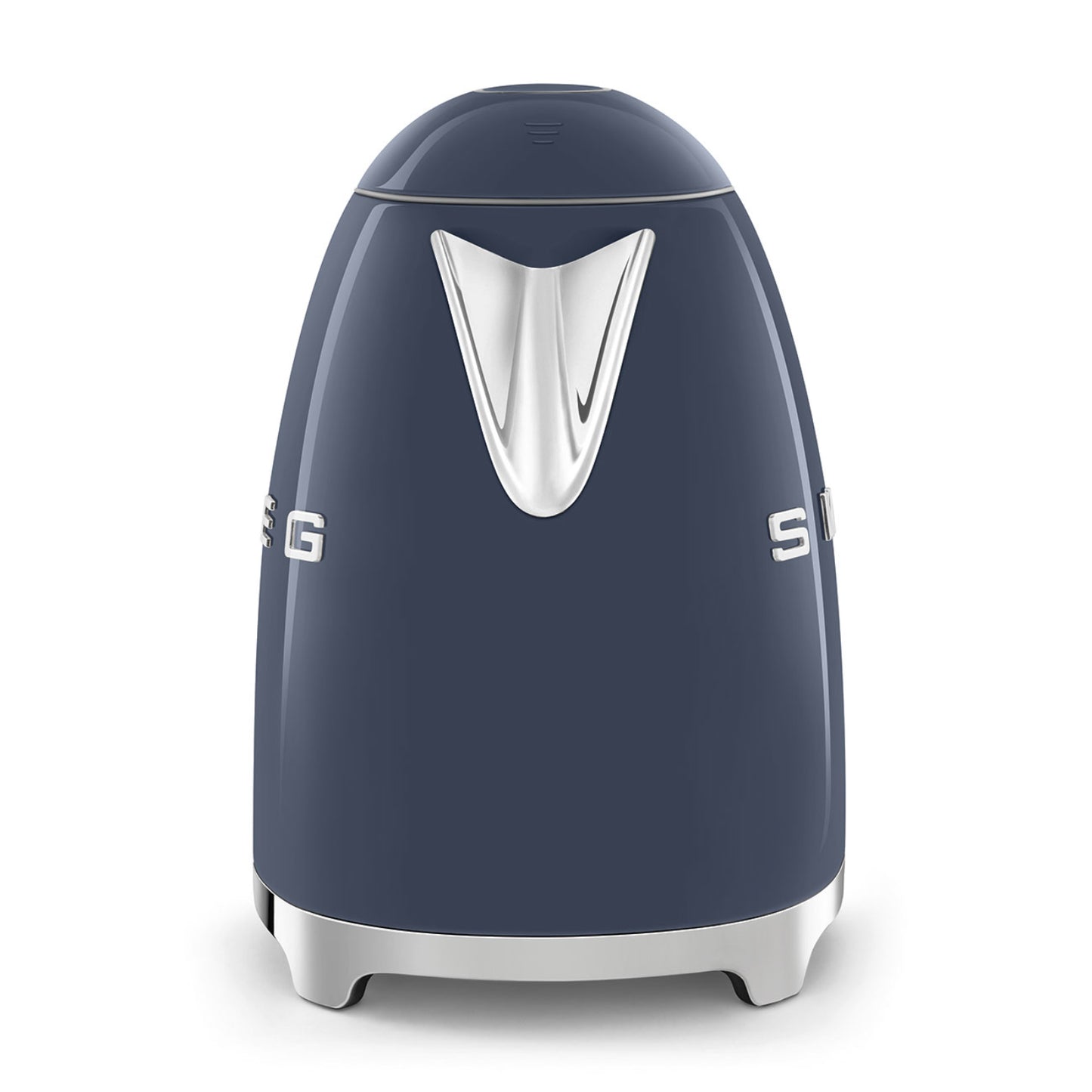 Hervidor SMEG azulmarino, vista frontal, diseño vintage para cocina elegante