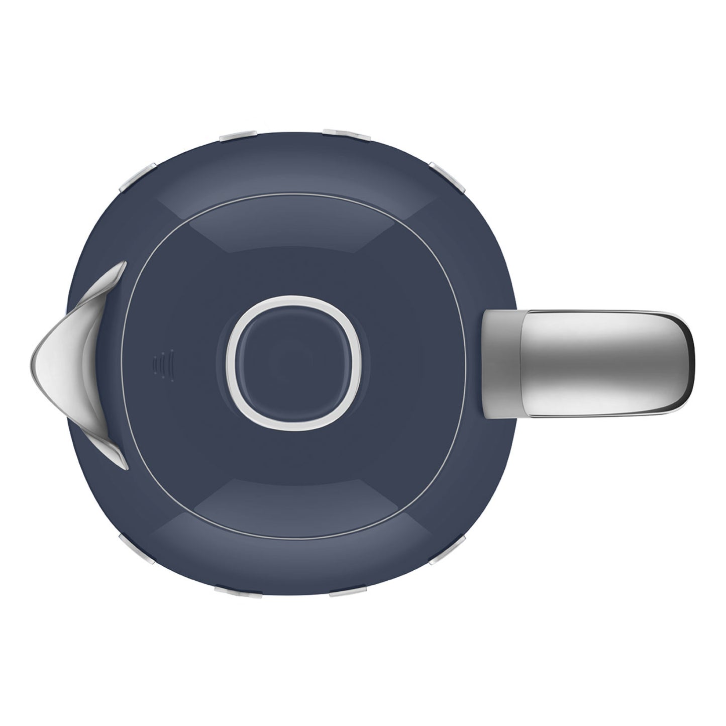 Hervidor SMEG azul oscuro, vista superior, diseño moderno para cocina