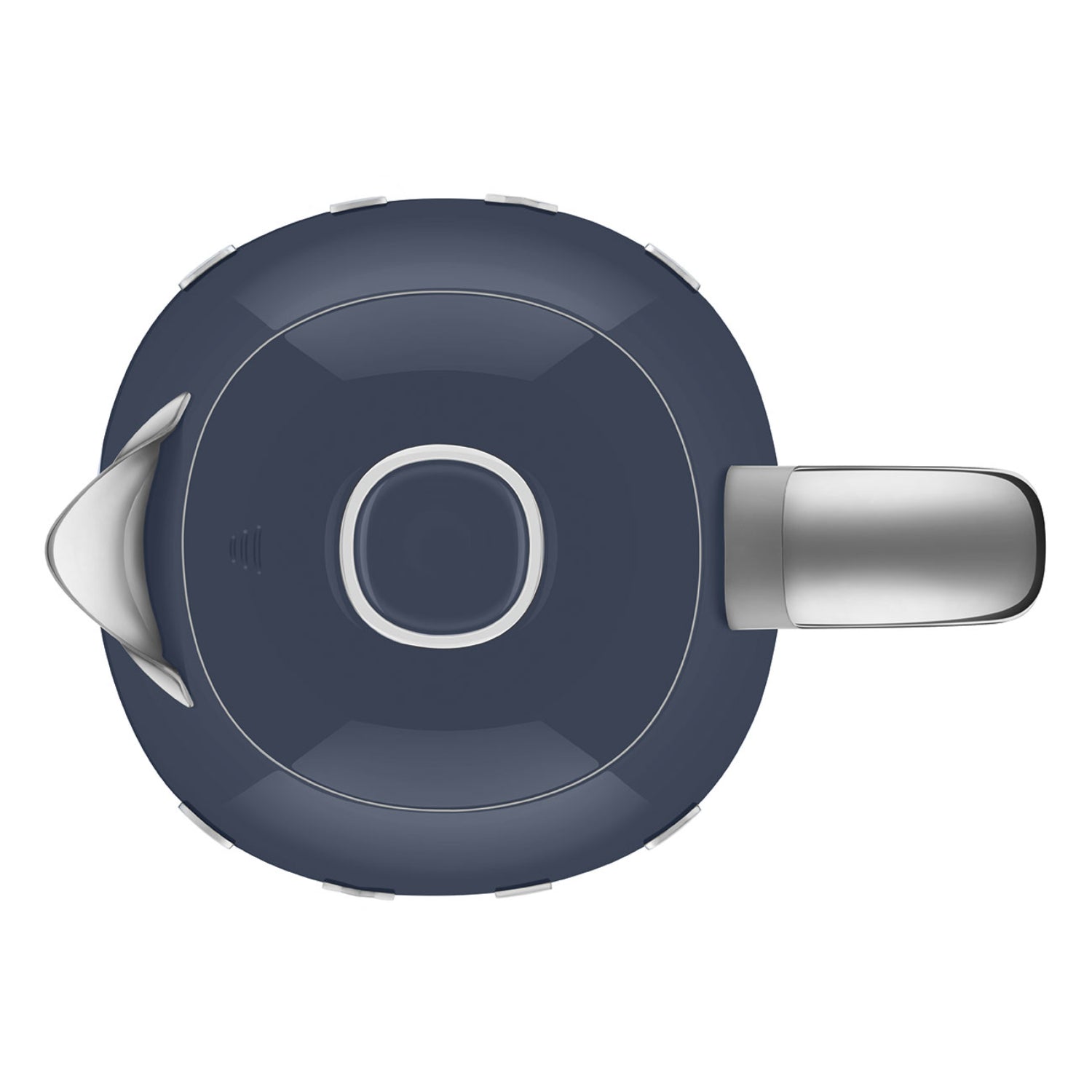 Hervidor SMEG azul oscuro, vista superior, diseño moderno para cocina