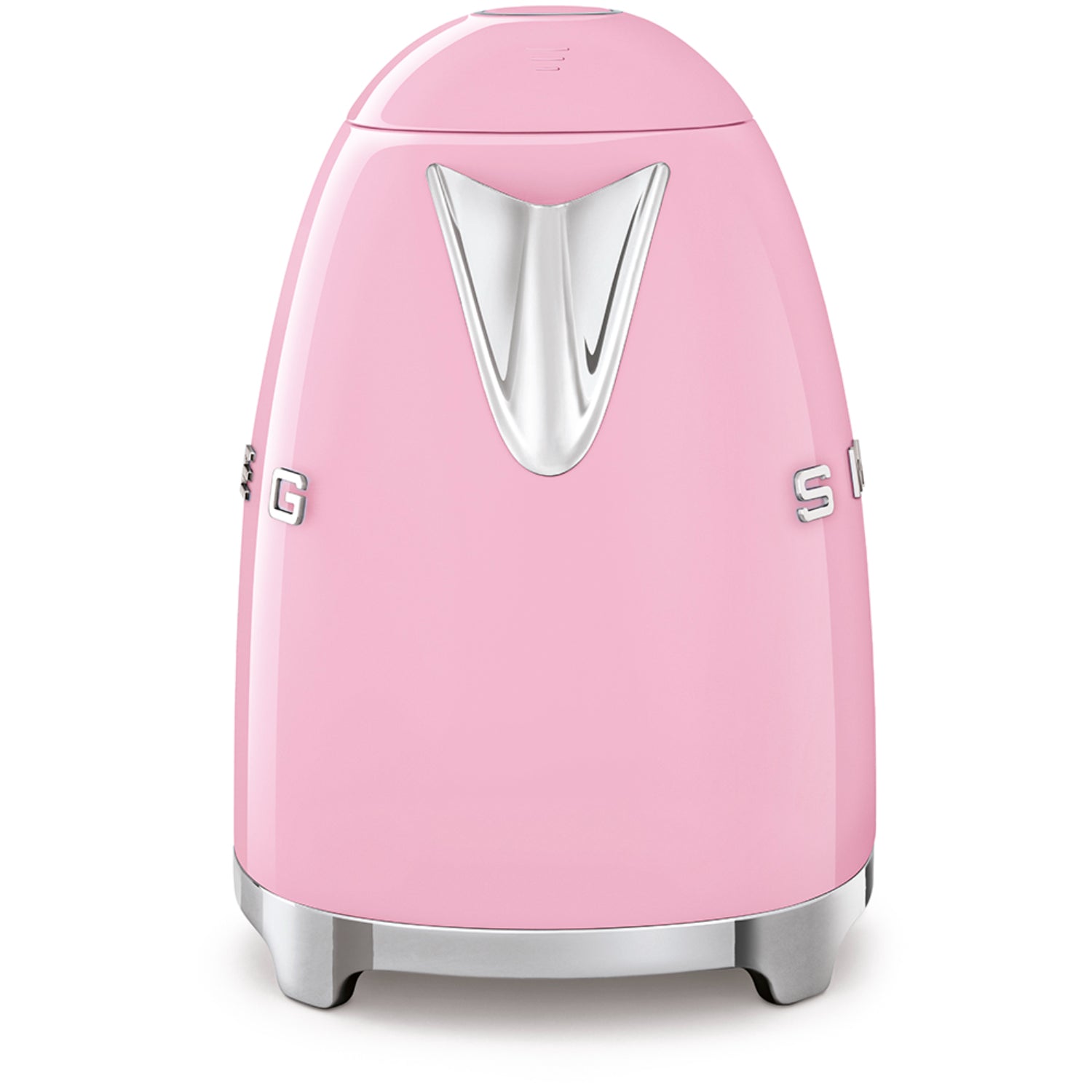 Hervidor SMEG rosa frontal, diseño retro para cocina moderna