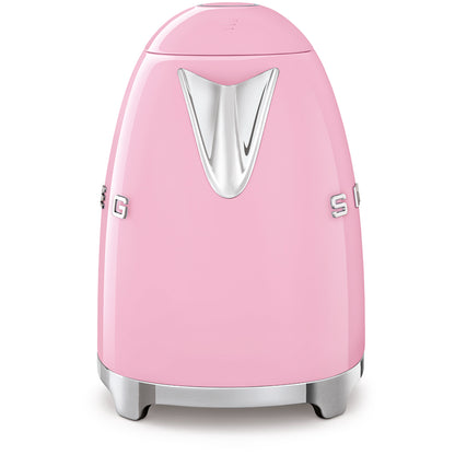 Hervidor SMEG rosa frontal, diseño retro para cocina moderna