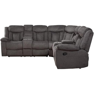 Sofa gris en esquina, cómodo y moderno para salas de estar