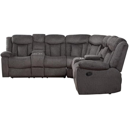 Sofa gris en esquina, cómodo y moderno para salas de estar