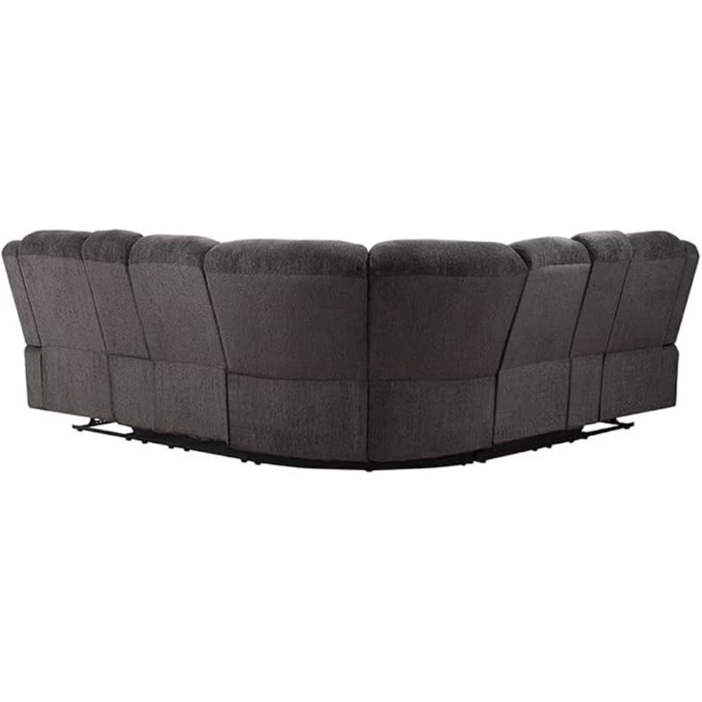 Sofa gris ACME FURNITURE vista posterior en forma de L