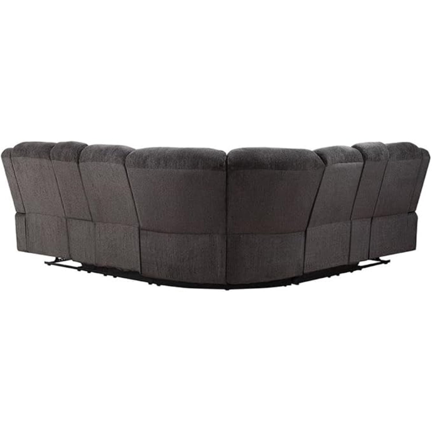 Sofa gris ACME FURNITURE vista posterior en forma de L