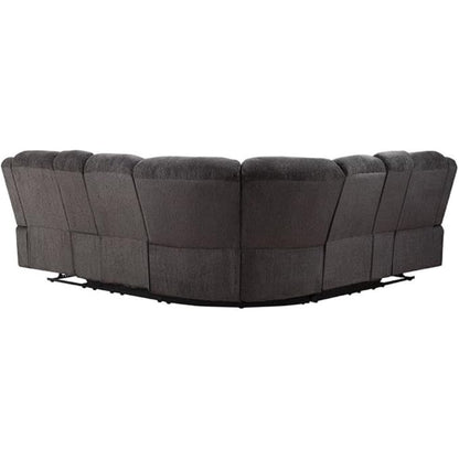 Sofa gris ACME FURNITURE vista posterior en forma de L