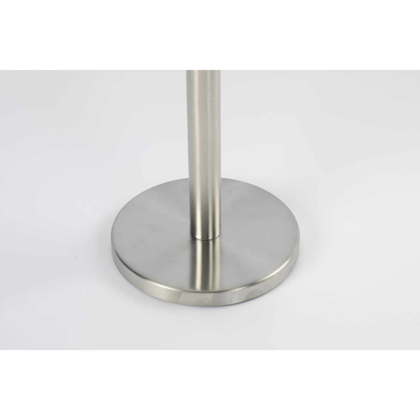 Base de soporte de acero inoxidable para lámpara moderna, vista inferior