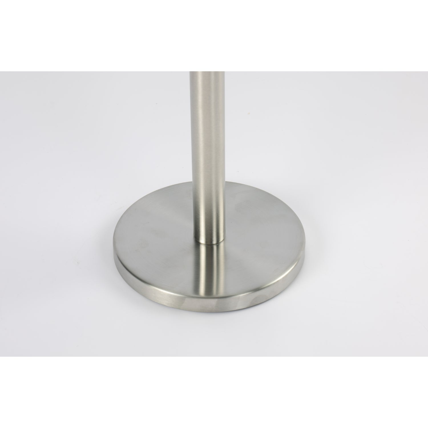 Base de soporte de acero inoxidable para lámpara moderna, vista inferior